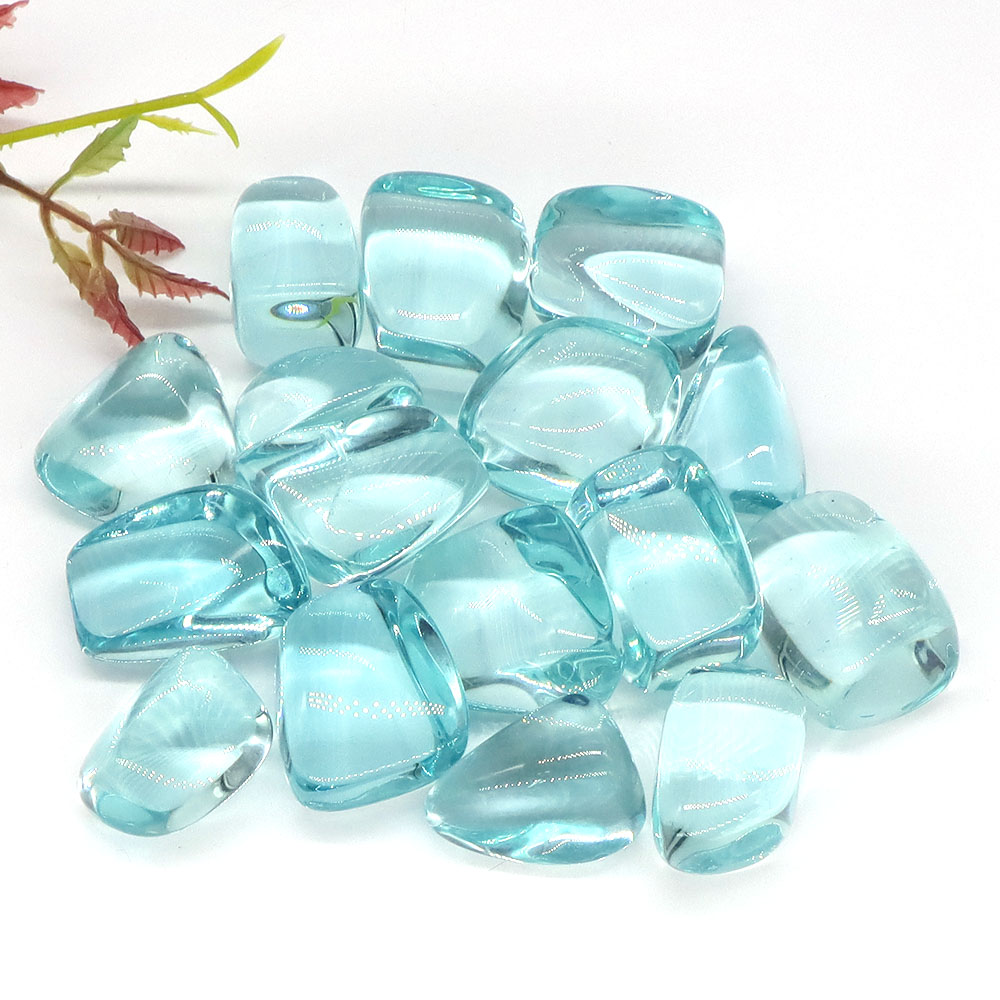 Marine Aquarium Gravel - Ocean Blue Glass Tumbled Stone Reiki
