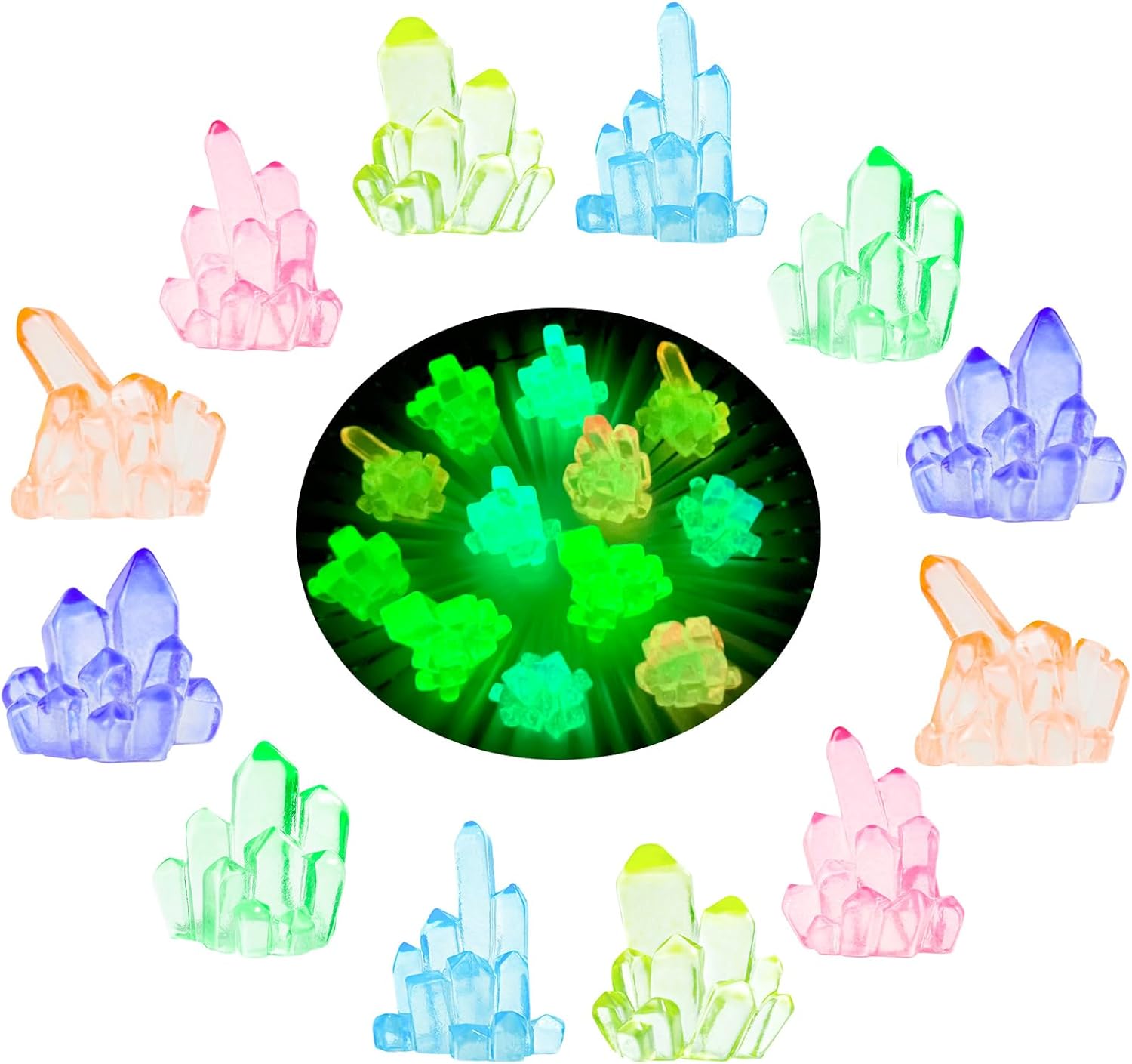 Aquarium Innovative Marine - 12pcs Glow in the Crystal Miniature
