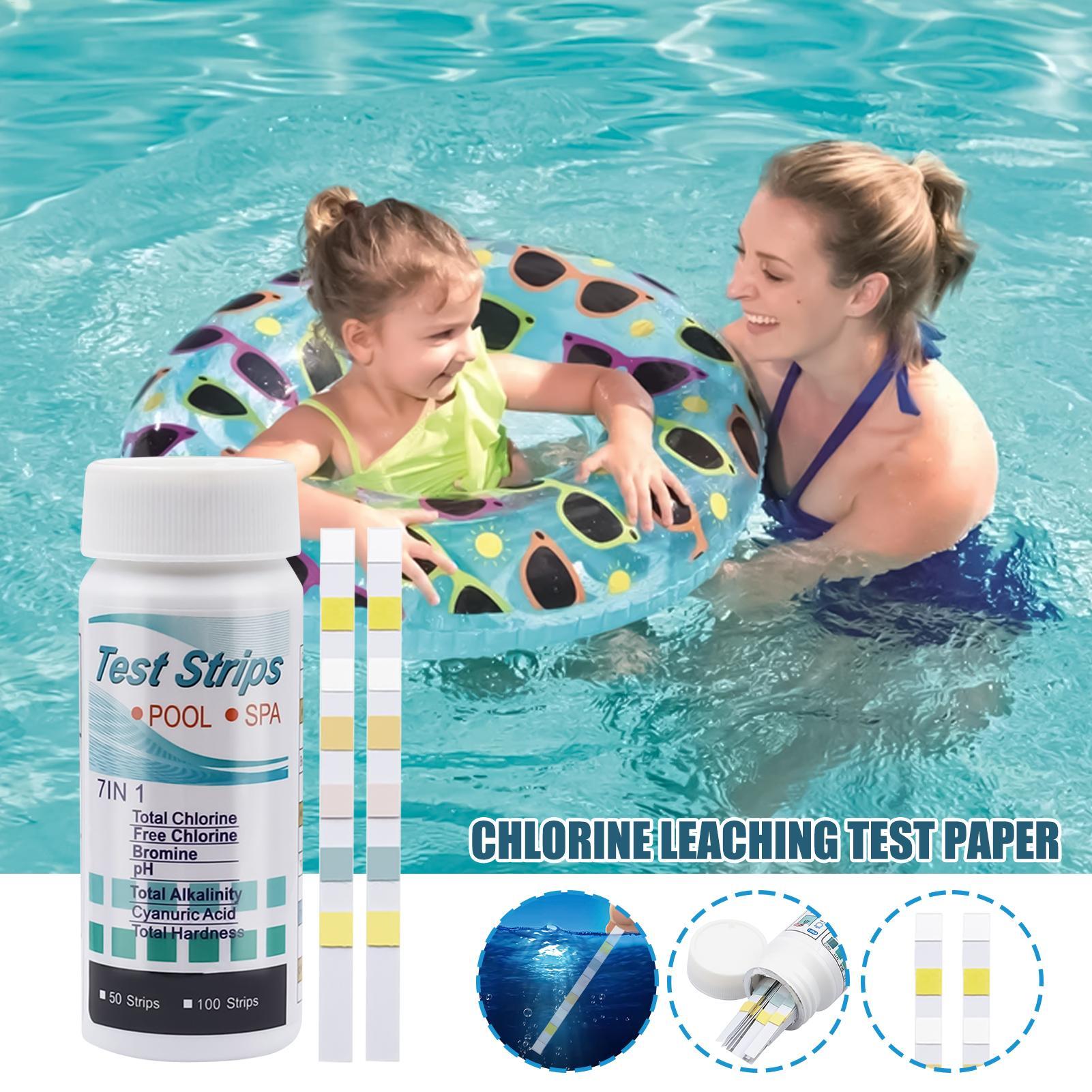 Marine Aquarium Water Testing - 100pcs 7 in 1 Chlorine/PH/Alkalinity Test