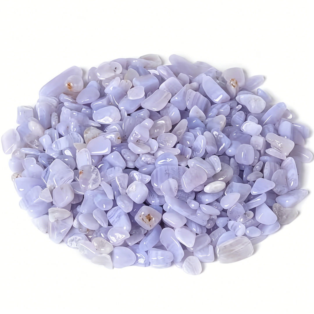Marine Aquarium Gravel - Blue Chalcedony chips Stone, Crushed Gravel
