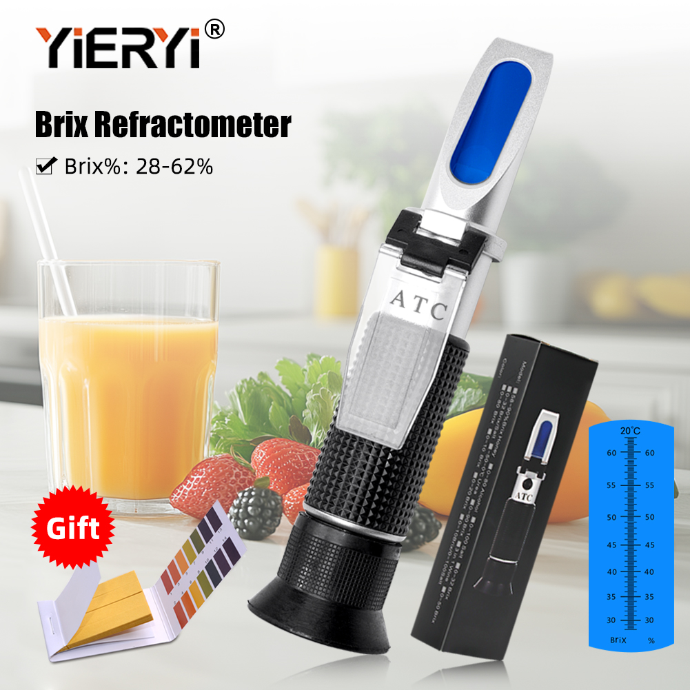 Marine Aquarium Refractometer - Professional 28-62% Brix Refractometer With ATC