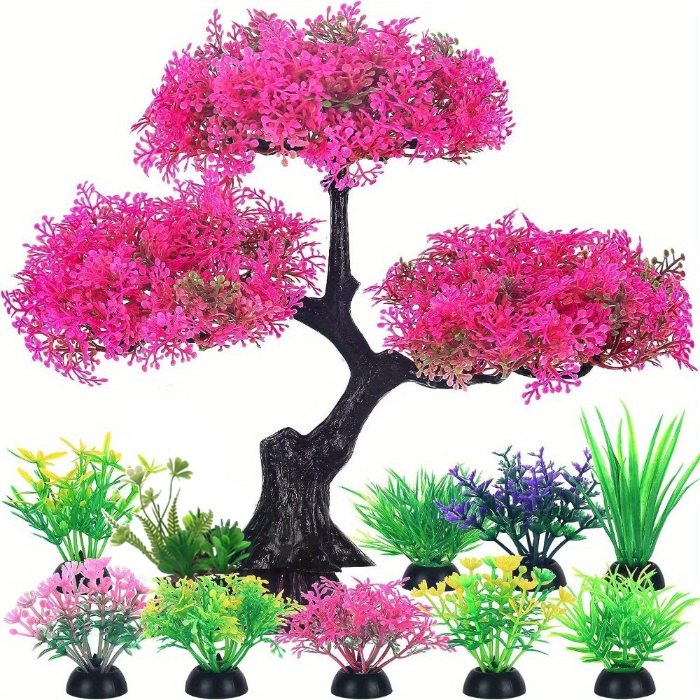 Marine Aquarium Gravel - 10pcs/set Aquarium Artificial Plastic Plants Decoration