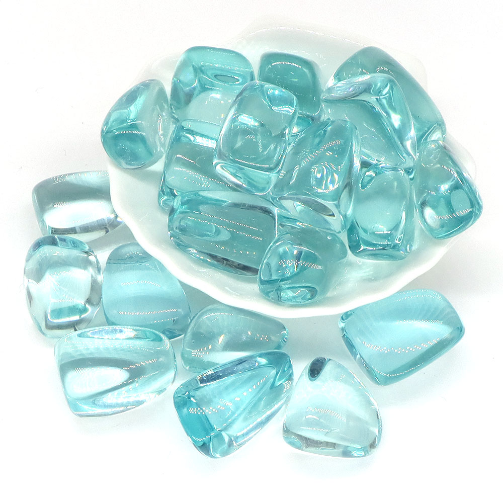 Ocean Blue Glass Tumbled Stone - đánh giá và giá Marine Aquarium Gravel