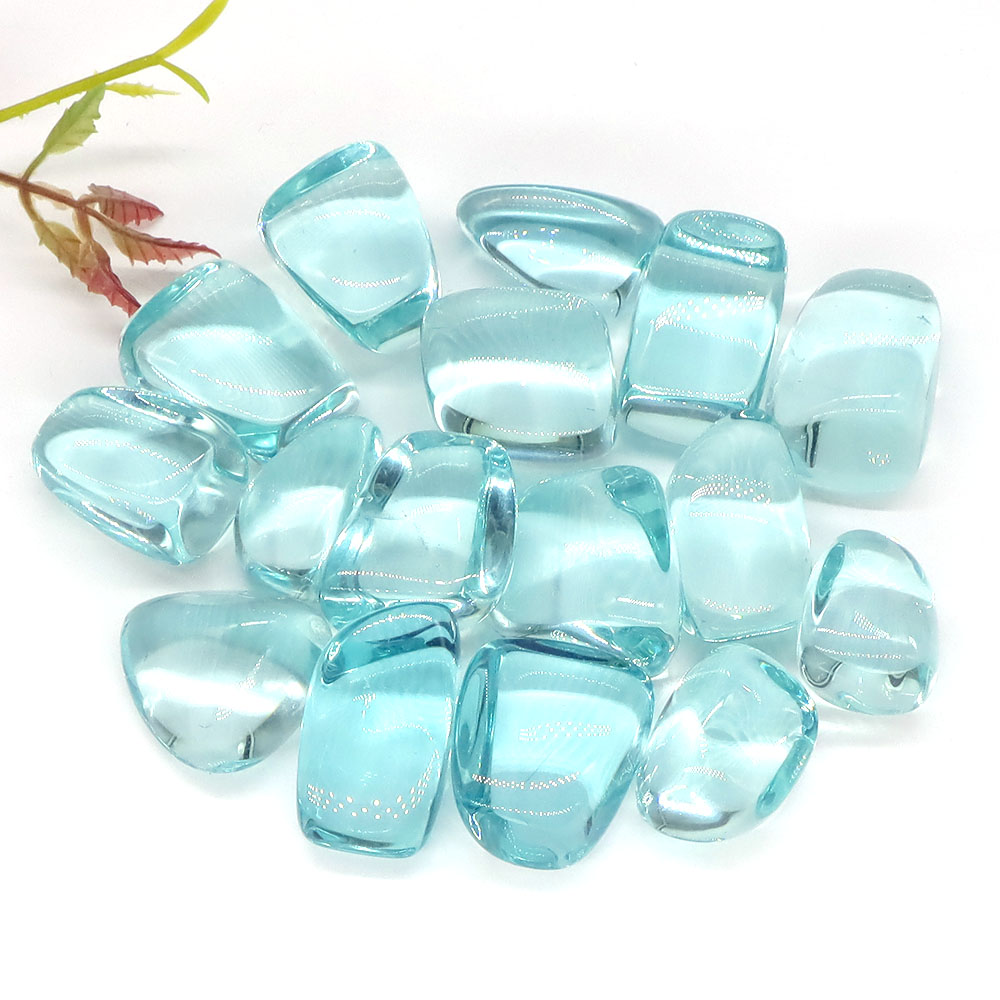 Ocean Blue Glass Tumbled Stone - đánh giá và giá Marine Aquarium Gravel