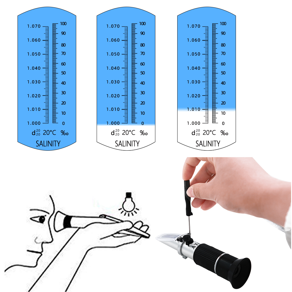 Handheld Salinity Refractomete - đánh giá và giá Marine Aquarium Refractometer