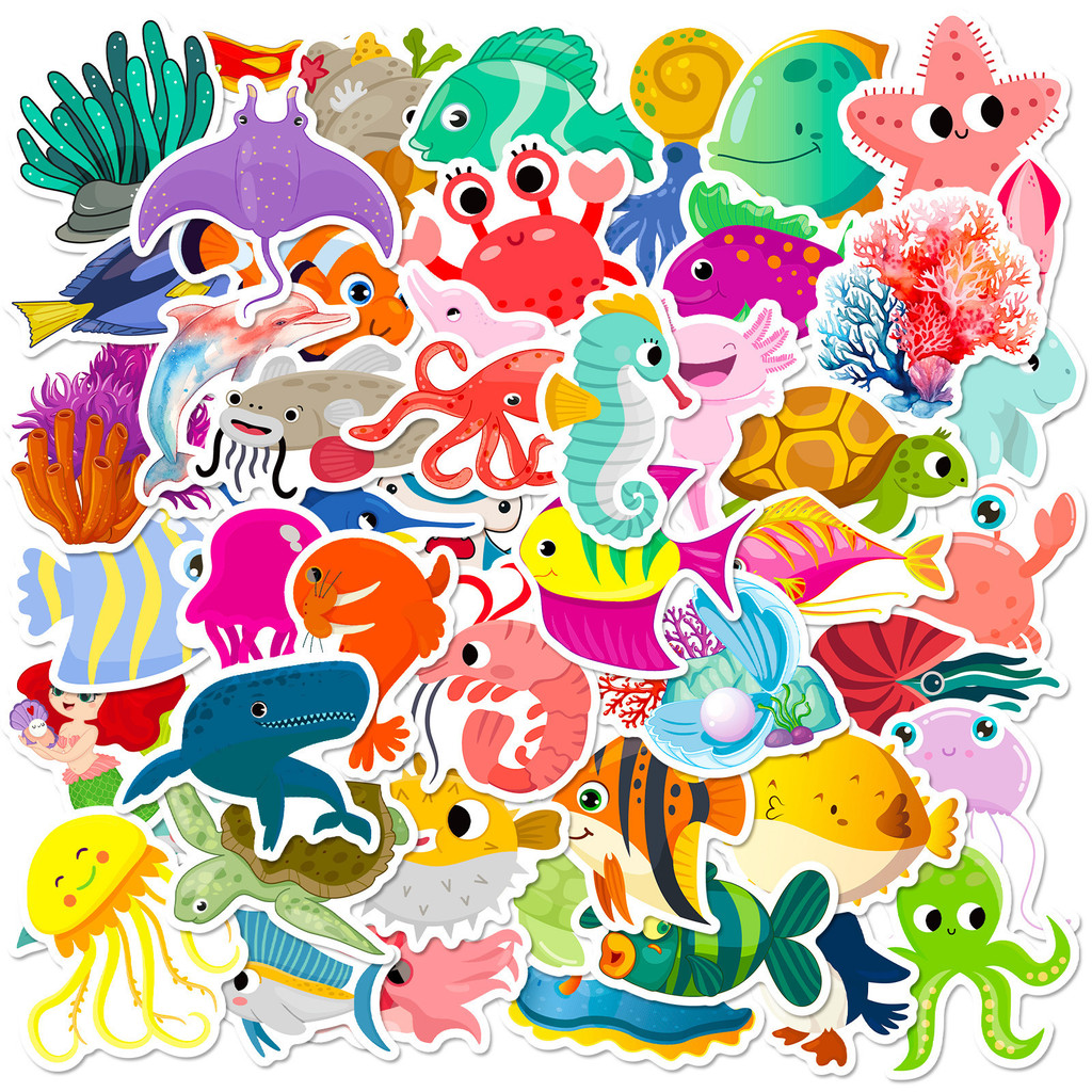 50Pcs Marine Life Stickers - C - đánh giá và giá Aquarium Innovative Marine