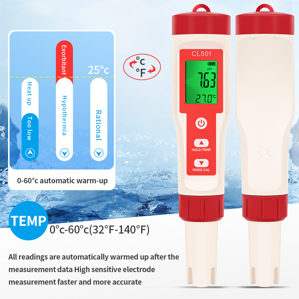 PH/CL2/H2/ORP/Temperature Mete - đánh giá và giá Marine Aquarium Water Testing