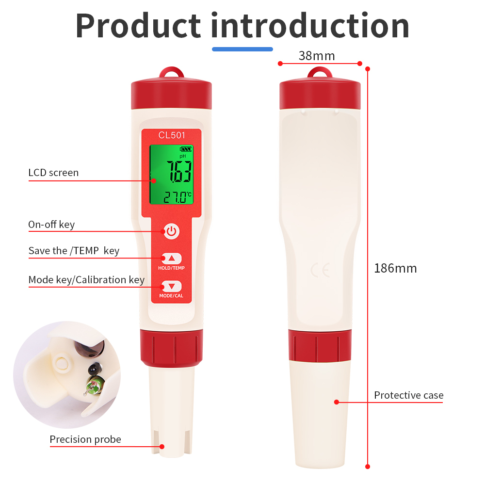 PH/CL2/H2/ORP/Temperature Mete - đánh giá và giá Marine Aquarium Water Testing
