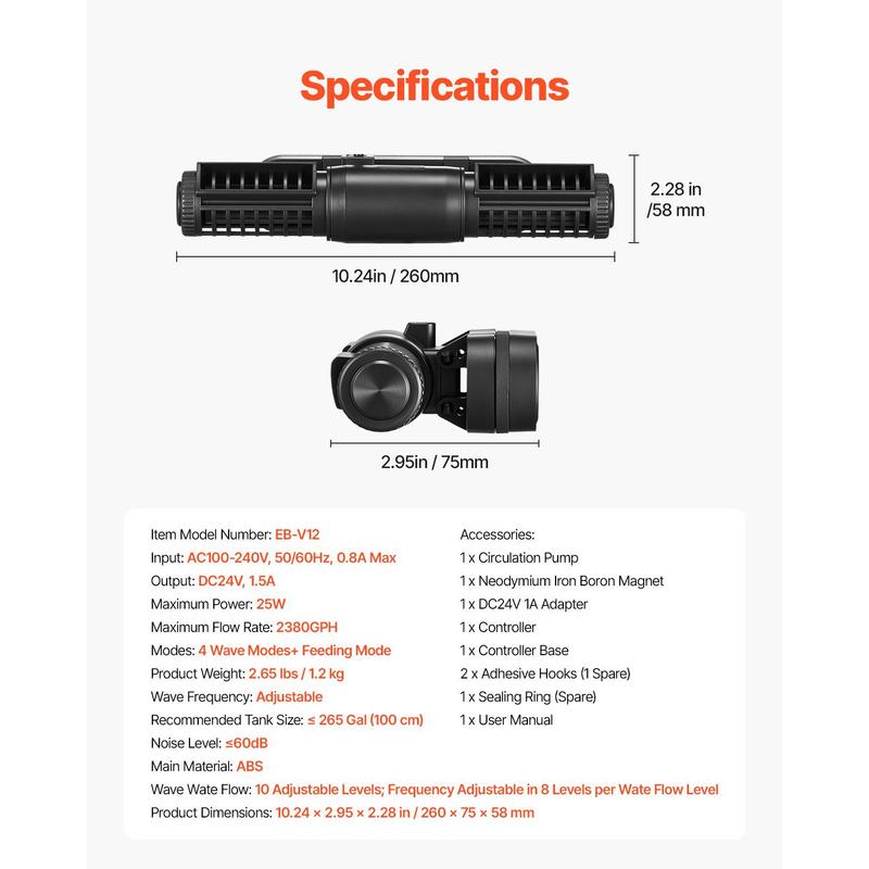Fish Tank Circulation Pump 238 - đánh giá và giá Powerhead Wave Maker