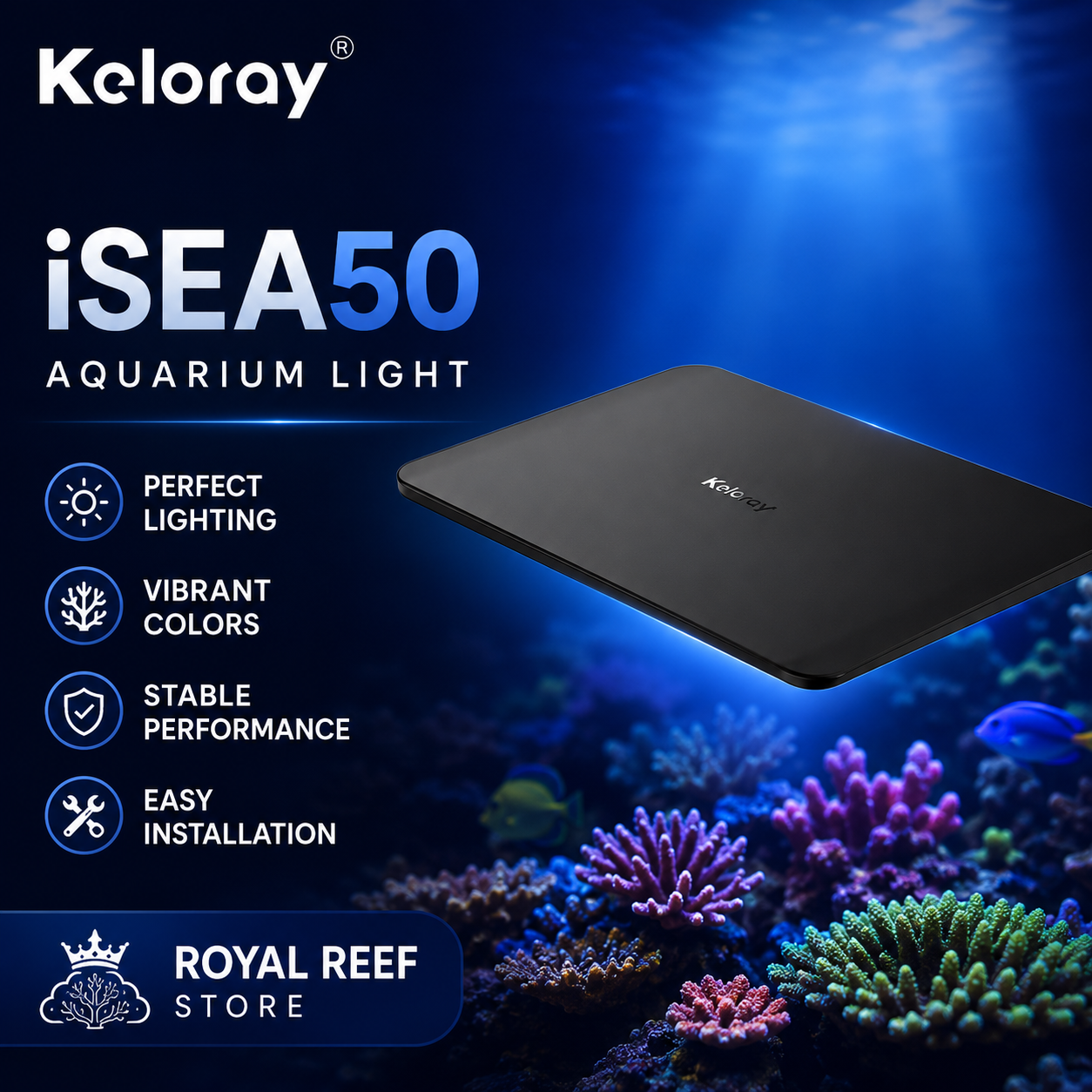 Keloray iSEA50 50W Fanless Ful - đánh giá và giá Aquarium Marine Fishes