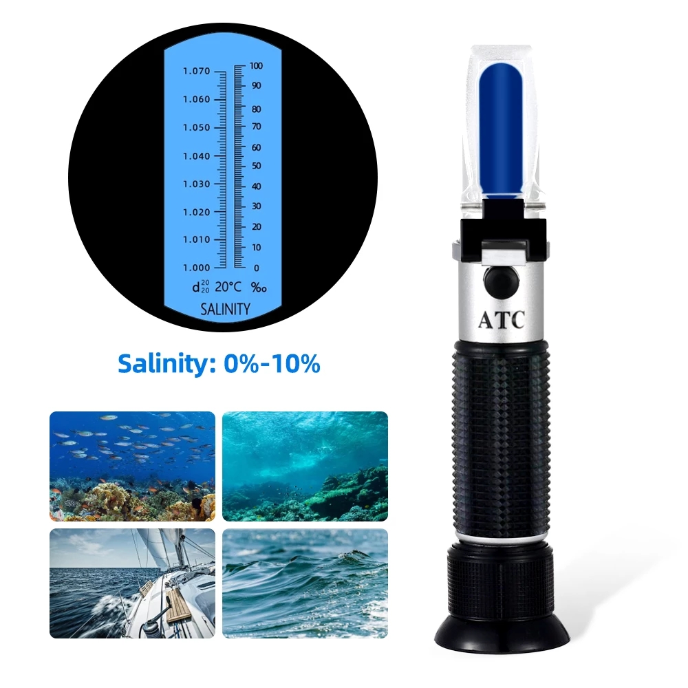Salinity Refractometer 0-10% 1 - đánh giá và giá Marine Aquarium Refractometer