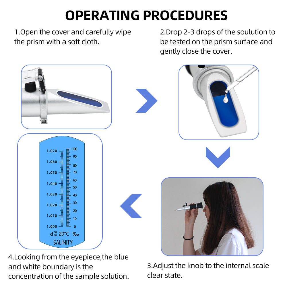 Salinity Refractometer 0-10% 1 - đánh giá và giá Marine Aquarium Refractometer