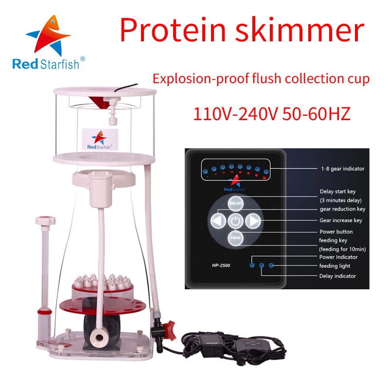 110-240V Red Starfish  Aquariu - đánh giá và giá Marine Aquarium Protein Skimmer