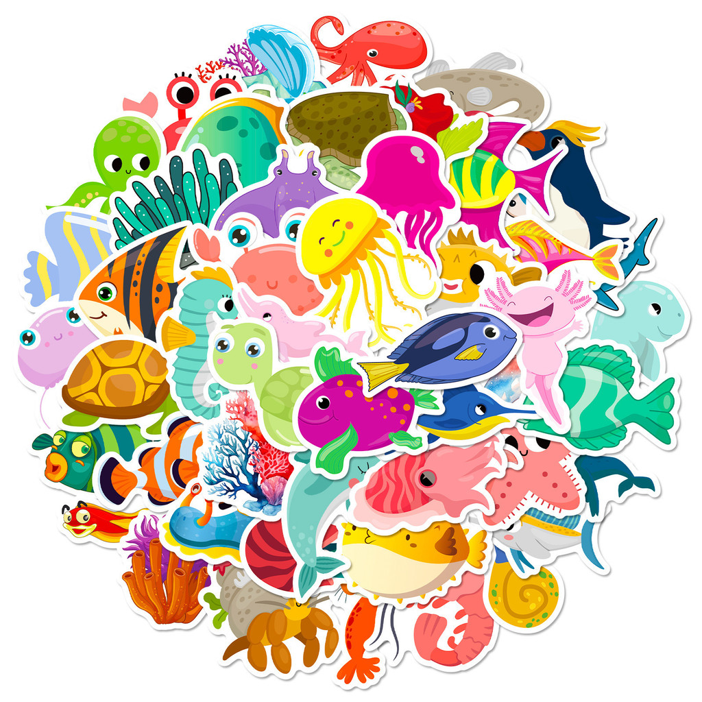 50Pcs Marine Life Stickers Dol - đánh giá và giá Aquarium Innovative Marine