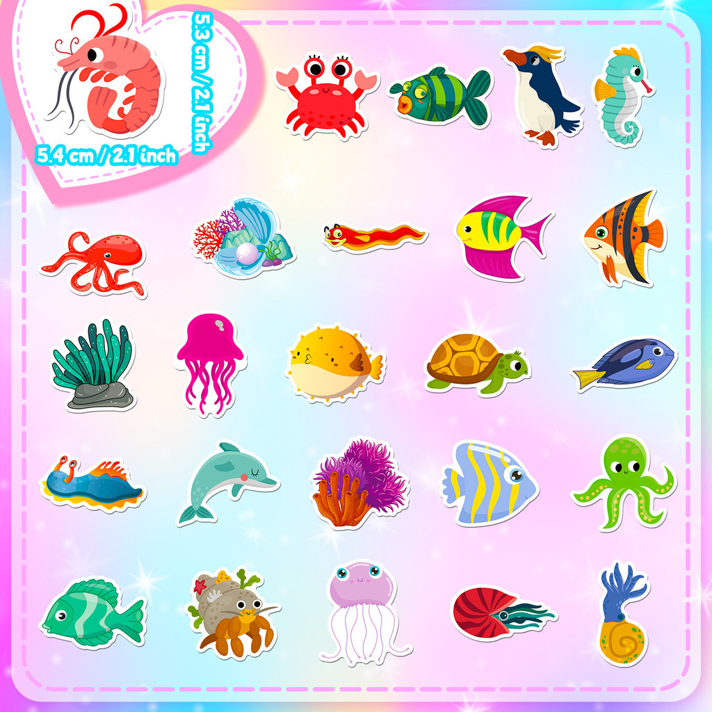 50Pcs Marine Life Stickers Dol - đánh giá và giá Aquarium Innovative Marine