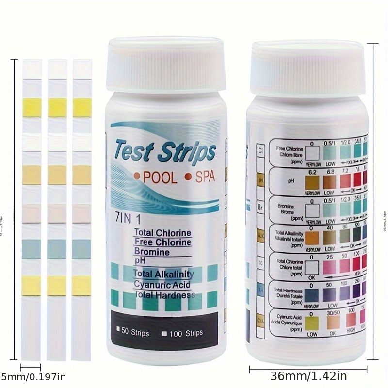 7-in-1 50/100pcs Swimming Pool - đánh giá và giá Marine Aquarium Water Testing
