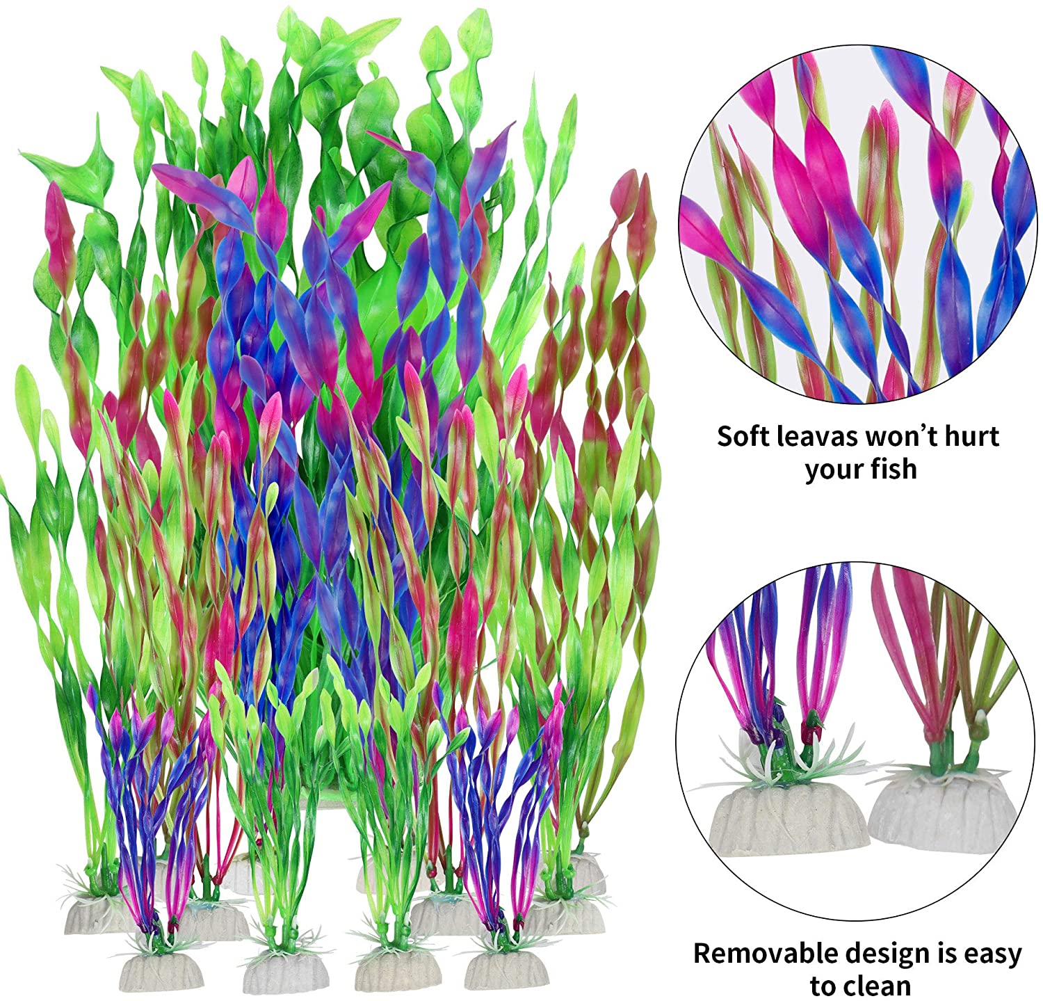 5/10pcs Plastic Aquarium Plant - đánh giá và giá Marine Aquarium Gravel