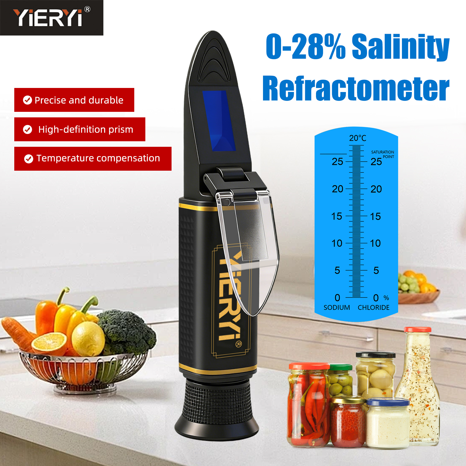 Yieryi 0-28% Salinity Refracto - đánh giá và giá Marine Aquarium Refractometer