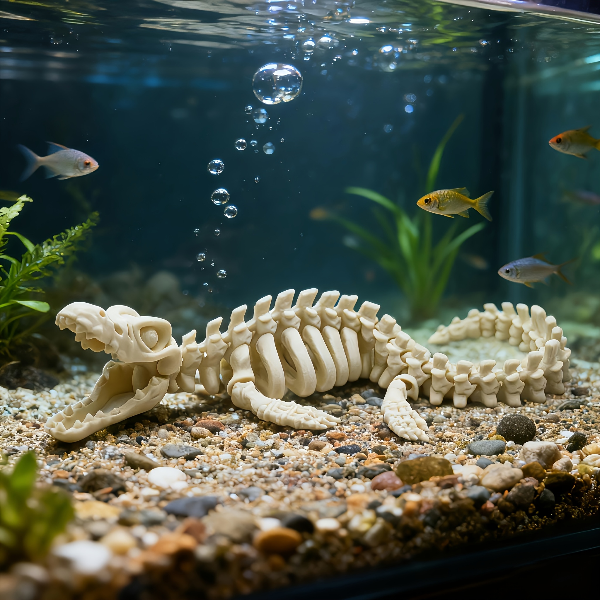 1pc Realistic mosasaur skeleto - đánh giá và giá Marine Aquarium Gravel
