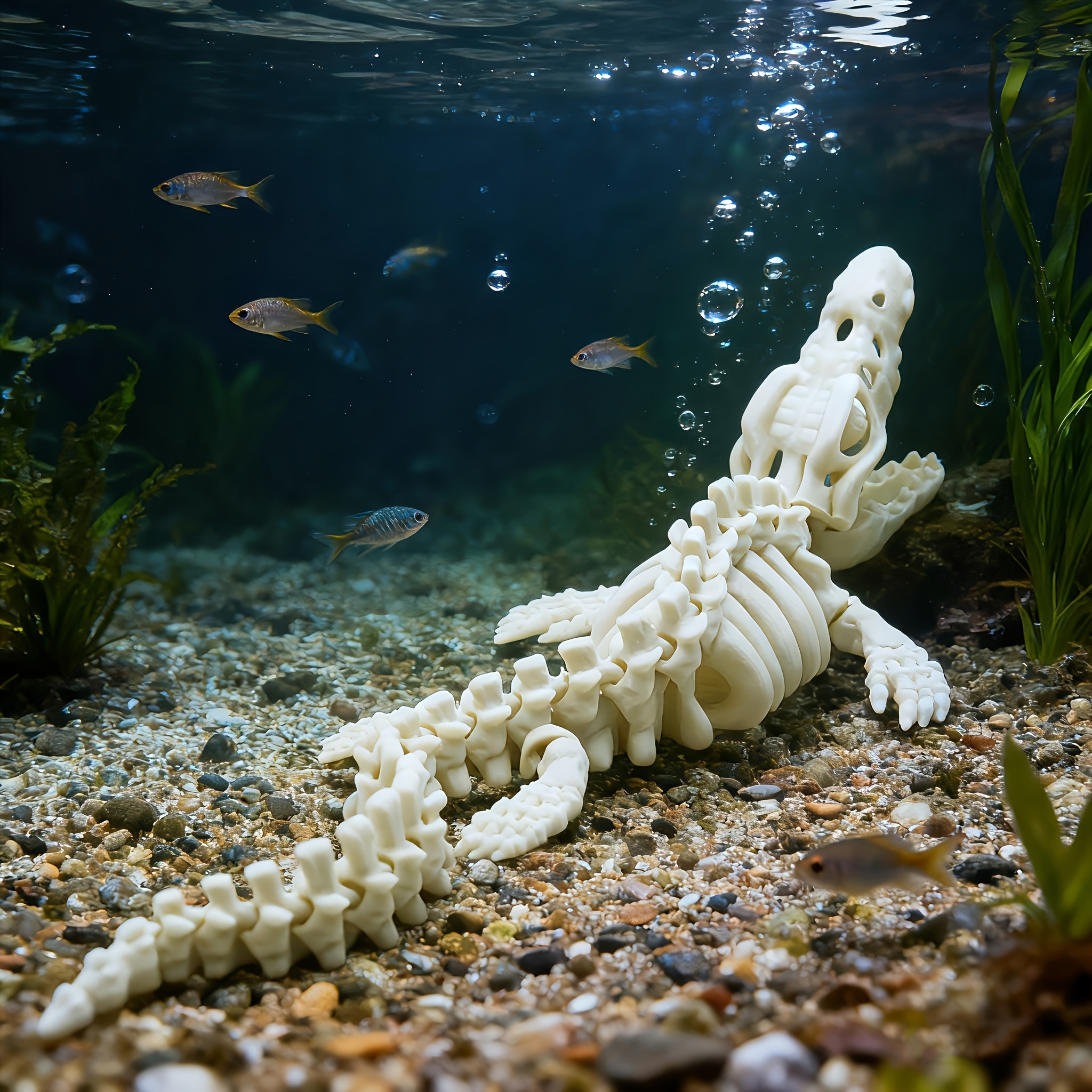 1pc Realistic mosasaur skeleto - đánh giá và giá Marine Aquarium Gravel
