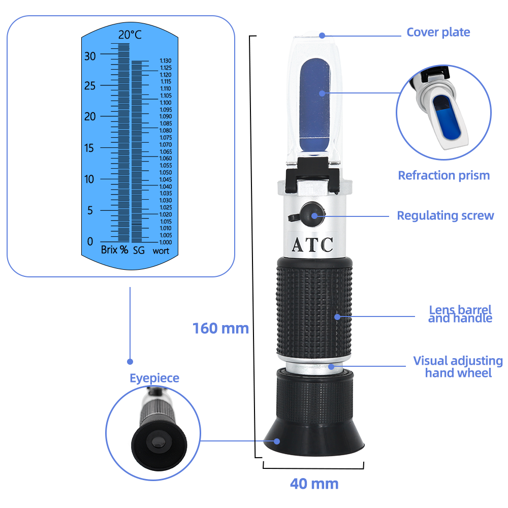 Retail Box Refractometer Beer  - đánh giá và giá Marine Aquarium Refractometer