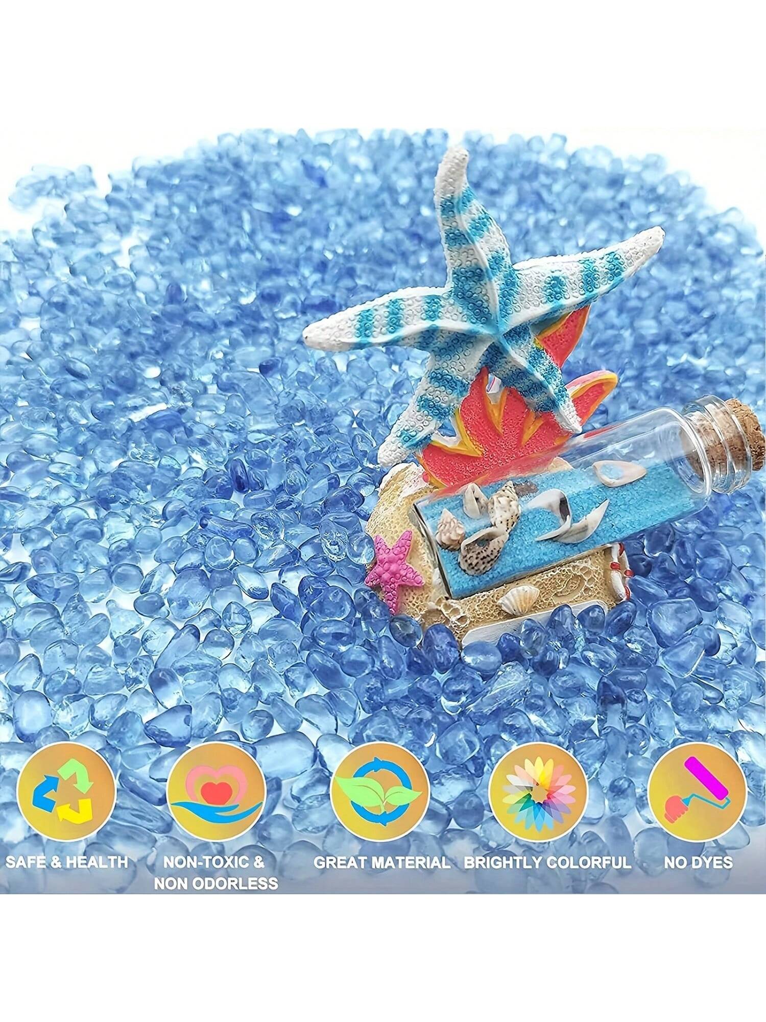 Blue Glass Gravel 3 4mm Aquari - đánh giá và giá Marine Aquarium Gravel