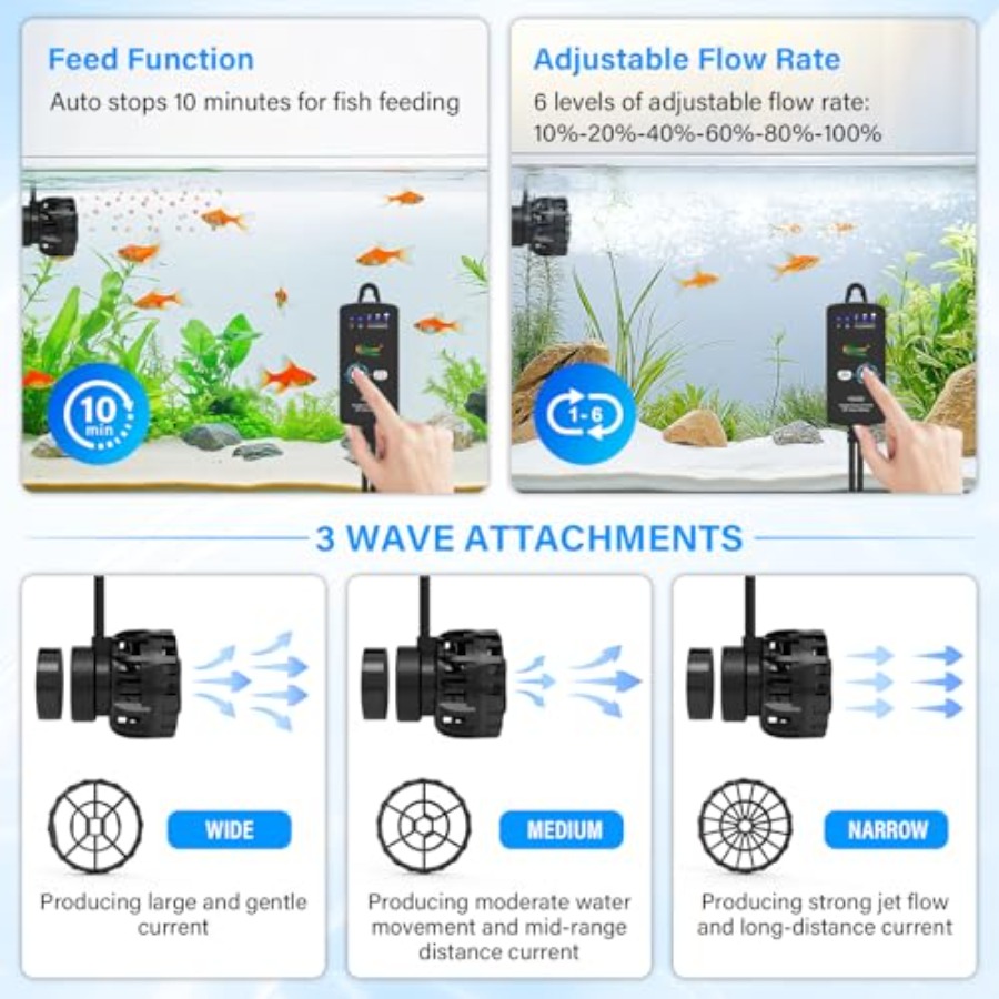 Aquarium Wave Maker for 5-10 G - đánh giá và giá Powerhead Wave Maker