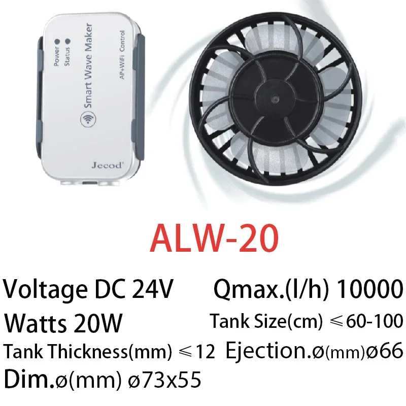 Jebao Jecod Upgraded ALW Serie - đánh giá và giá Powerhead Wave Maker